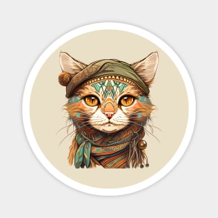 Funny Boho Cat - Be Happy Everyday Magnet